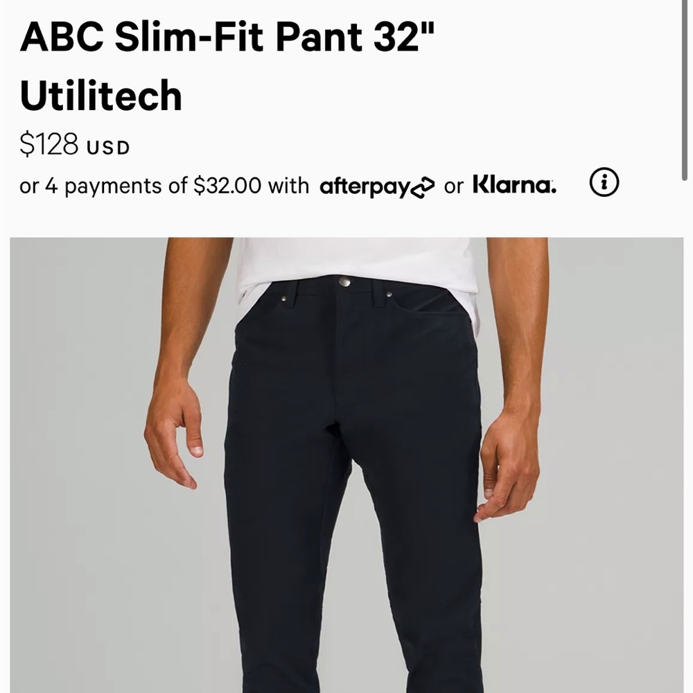 Lululemon Utiltech Navy blue Chinos W30 L30